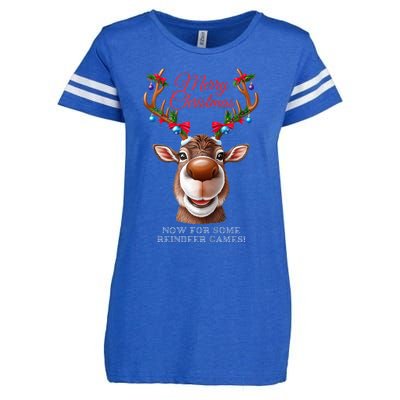 Festive Reindeer Christmas – Holiday Design Zip Hoodie Enza Ladies Jersey Football T-Shirt