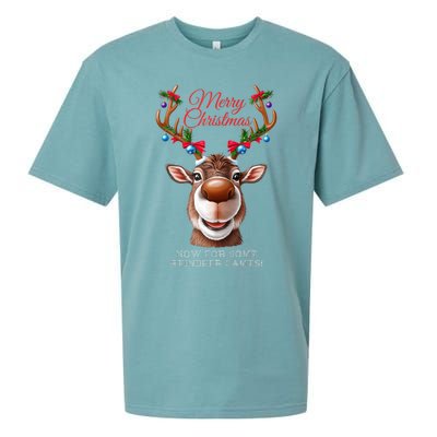 Festive Reindeer Christmas – Holiday Design Zip Hoodie Sueded Cloud Jersey T-Shirt