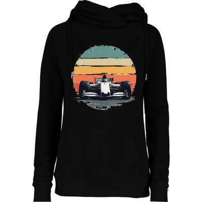 Formula Racing Car For Mechanic Enthusiasts Womens Funnel Neck Pullover Hood