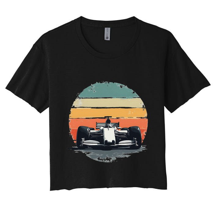 Formula Racing Car For Mechanic Enthusiasts Women's Crop Top Tee