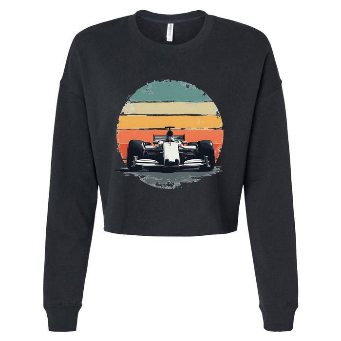 Formula Racing Car For Mechanic Enthusiasts Cropped Pullover Crew