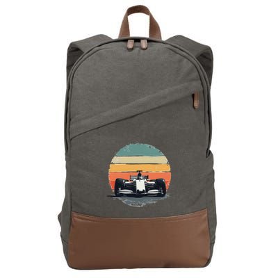 Formula Racing Car For Mechanic Enthusiasts Cotton Canvas Backpack