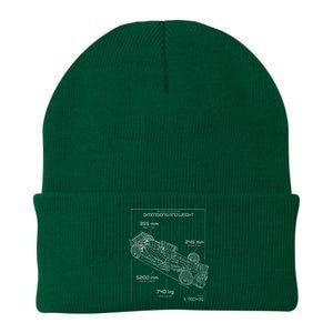 Formula Racing Car Schematic Engineer Team Fan Knit Cap Winter Beanie