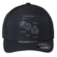 Formula Racing Car Schematic Engineer Team Fan Flexfit Unipanel Trucker Cap