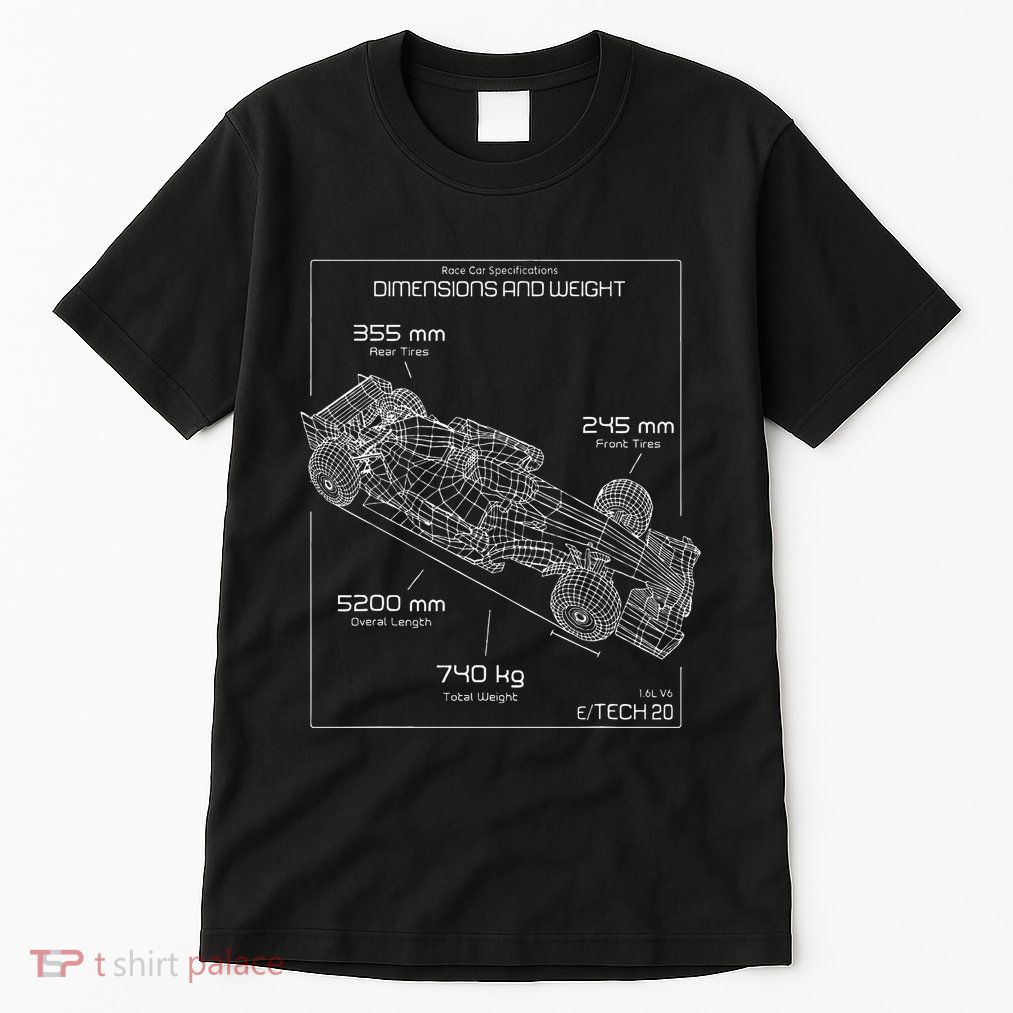 Formula Racing Car Schematic Engineer Team Fan Tall T-Shirt