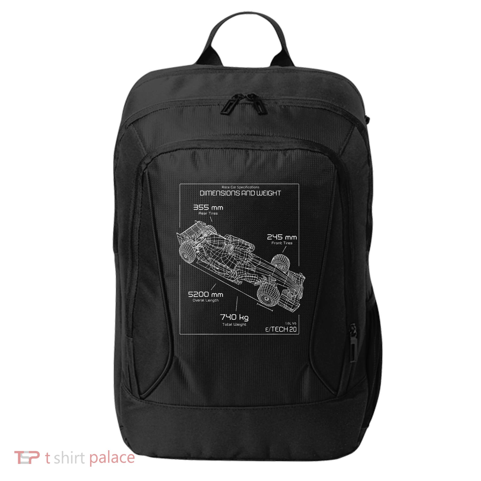 Formula Racing Car Schematic Engineer Team Fan City Backpack