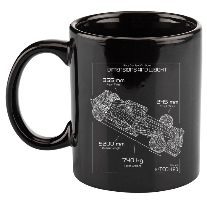 Formula Racing Car Schematic Engineer Team Fan 11oz C Handle Ceramic Mug