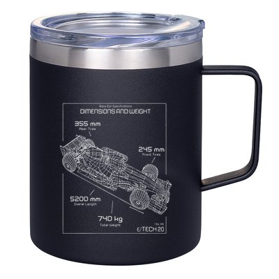 Formula Racing Car Schematic Engineer Team Fan 12oz Stainless Steel Coffee Mug