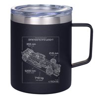 Formula Racing Car Schematic Engineer Team Fan 12oz Stainless Steel Coffee Mug