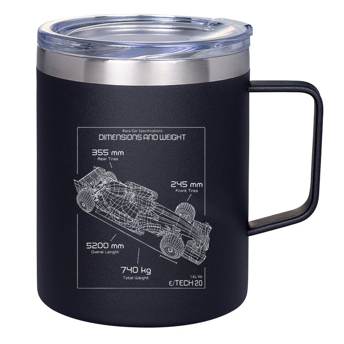 Formula Racing Car Schematic Engineer Team Fan 12oz Stainless Steel Coffee Mug