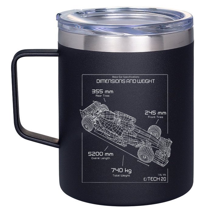 Formula Racing Car Schematic Engineer Team Fan 12oz Stainless Steel Coffee Mug