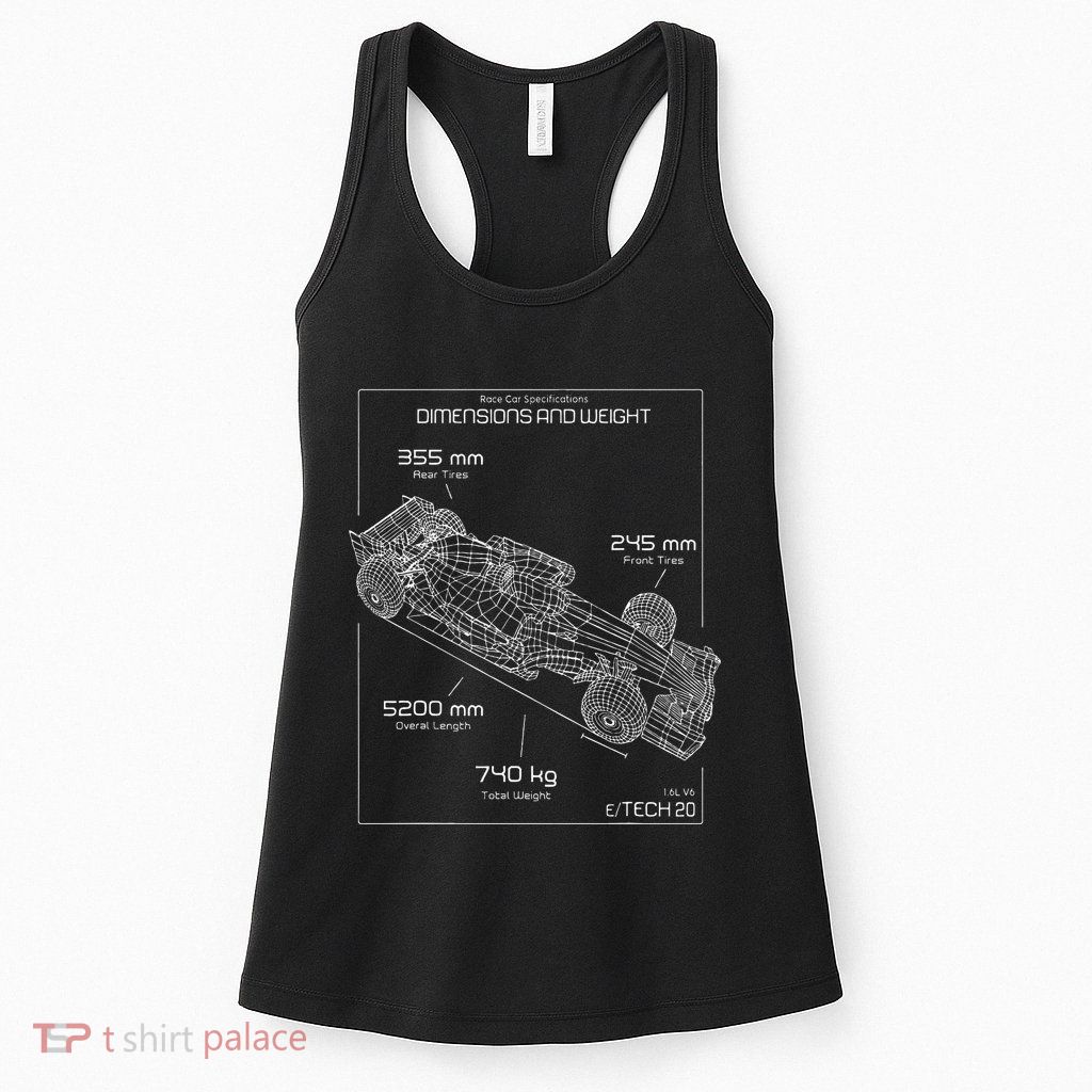 Formula Racing Car Schematic Engineer Team Fan Womens Tank Top