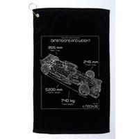Formula Racing Car Schematic Engineer Team Fan Golf Towel
