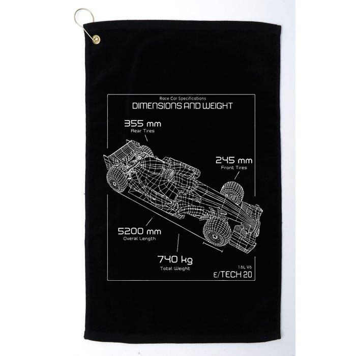 Formula Racing Car Schematic Engineer Team Fan Golf Towel