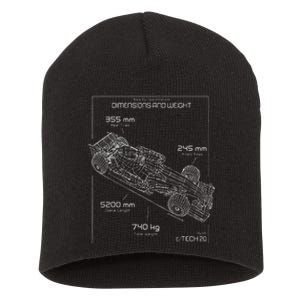 Formula Racing Car Schematic Engineer Team Fan Short Acrylic Beanie