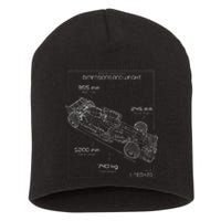 Formula Racing Car Schematic Engineer Team Fan Short Acrylic Beanie