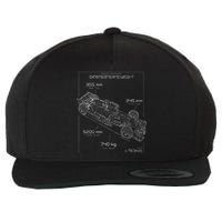 Formula Racing Car Schematic Engineer Team Fan Wool Snapback Cap