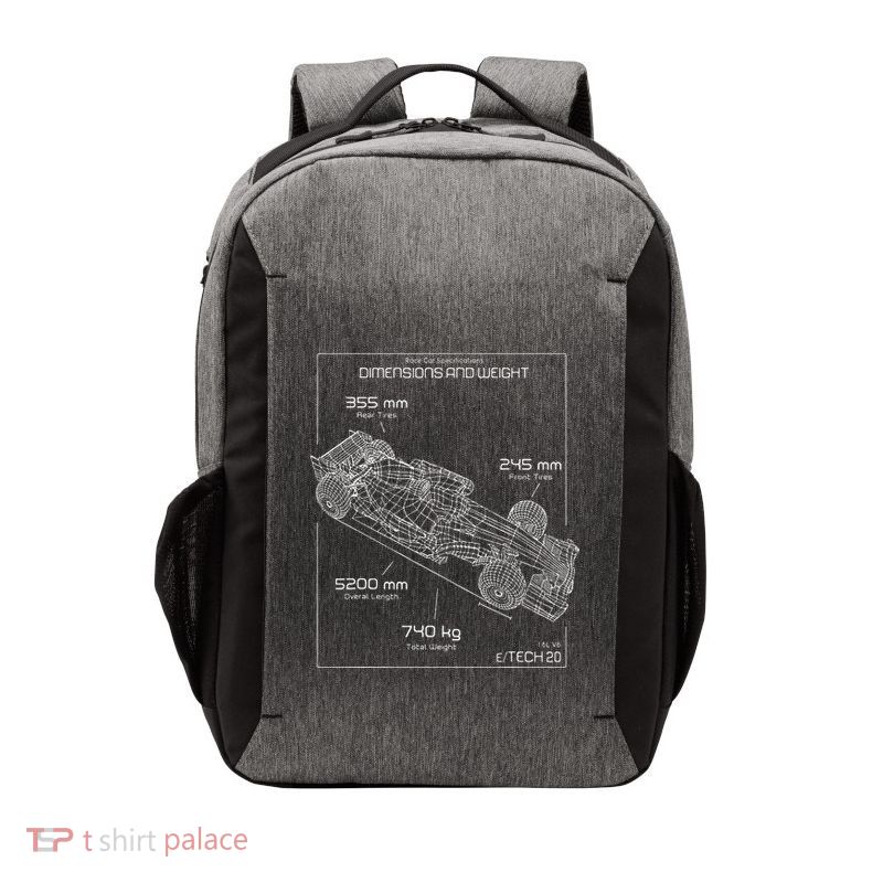 Formula Racing Car Schematic Engineer Team Fan Vector Backpack