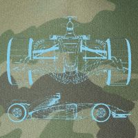Formula Racing Car Silhouette Mechanical Engineering draw Legacy Tie Dye Trucker Hat