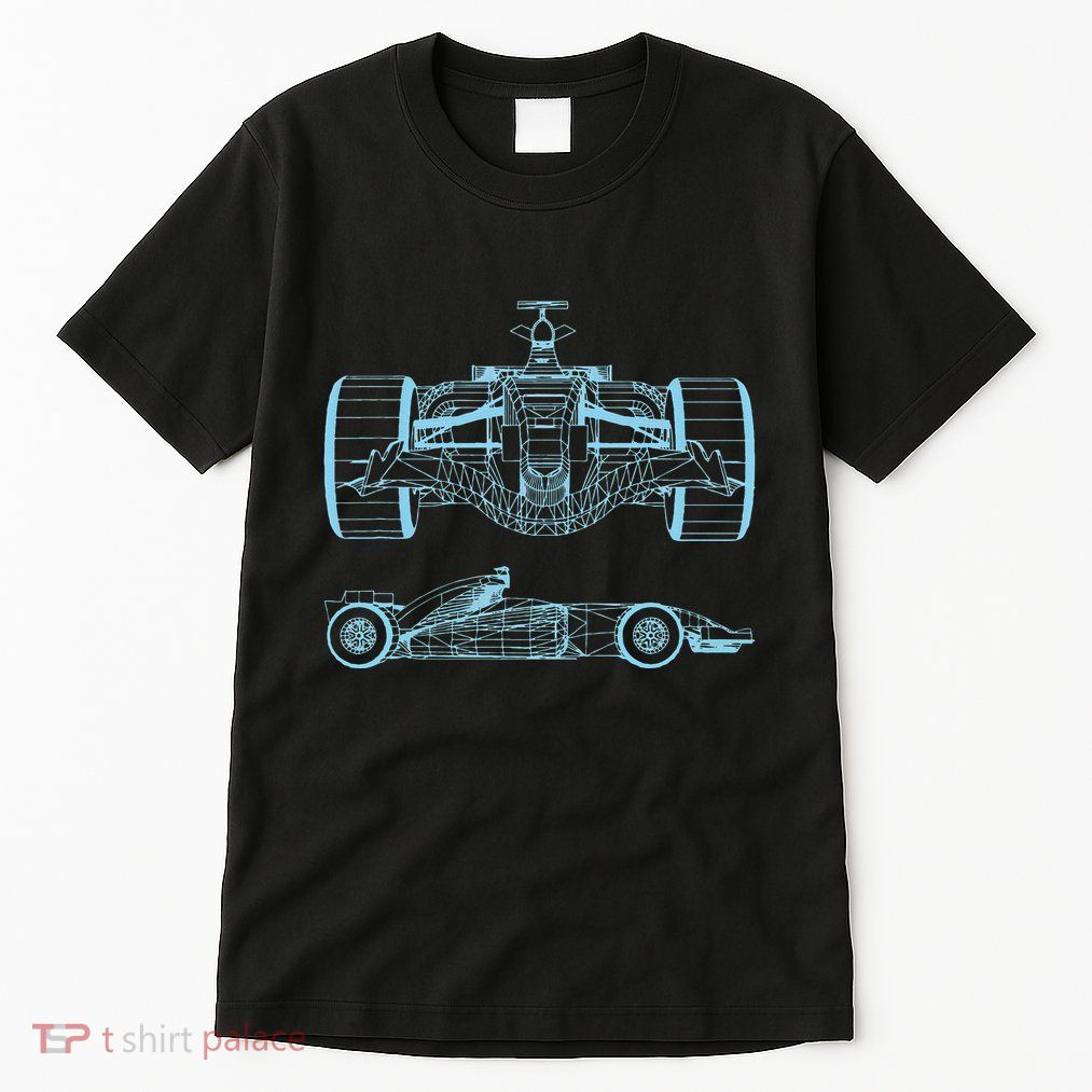 Formula Racing Car Silhouette Mechanical Engineering draw Tall T-Shirt