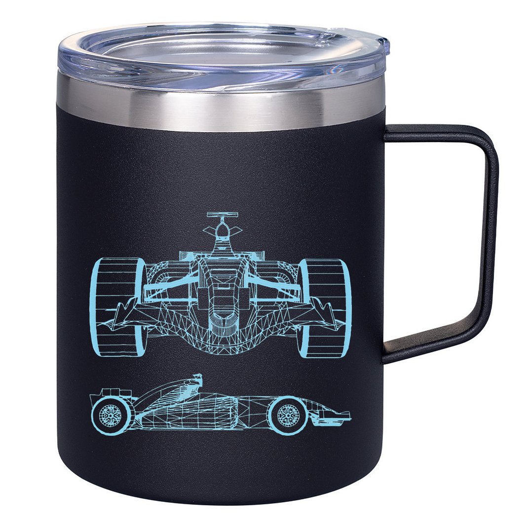 Formula Racing Car Silhouette Mechanical Engineering draw 12oz Stainless Steel Coffee Mug
