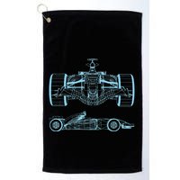 Formula Racing Car Silhouette Mechanical Engineering draw Golf Towel