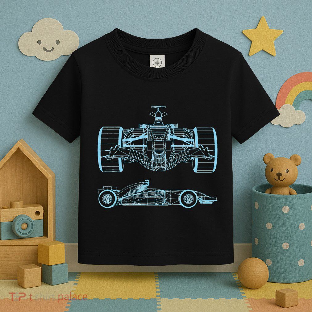 Formula Racing Car Silhouette Mechanical Engineering draw Toddler T-Shirt