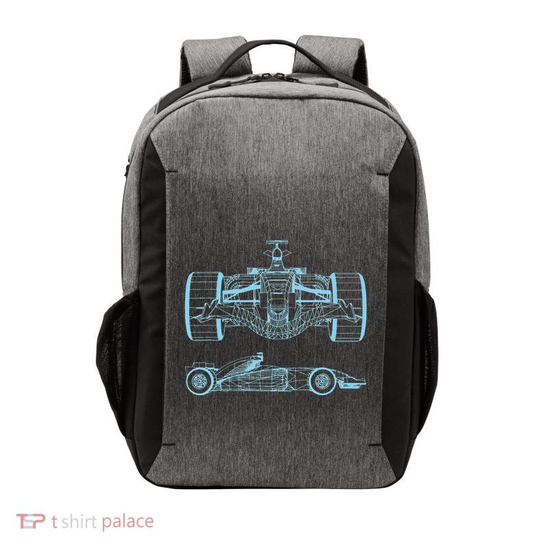 Formula Racing Car Silhouette Mechanical Engineering draw Vector Backpack