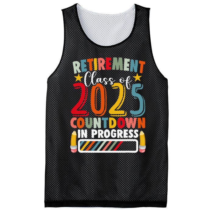 Funny Retirement Class Of 2025 Countdown In Progress Teacher Gift Mesh Reversible Basketball Jersey Tank