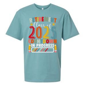 Funny Retirement Class Of 2025 Countdown In Progress Teacher Gift Sueded Cloud Jersey T-Shirt