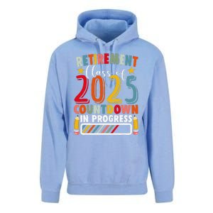 Funny Retirement Class Of 2025 Countdown In Progress Teacher Gift Unisex Surf Hoodie