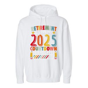 Funny Retirement Class Of 2025 Countdown In Progress Teacher Gift Garment-Dyed Fleece Hoodie