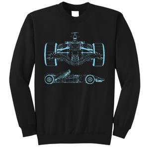 Formula Racing Car Silhouette Mechanical Engineering Draw Sweatshirt