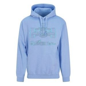 Formula Racing Car Silhouette Mechanical Engineering Draw Unisex Surf Hoodie