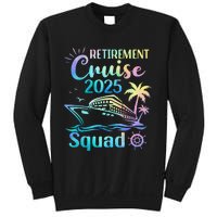 Funny Retirement Cruise 2025 Squad Tie Dye Retired Cruising Gift Sweatshirt