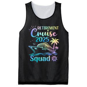 Funny Retirement Cruise 2025 Squad Tie Dye Retired Cruising Gift Mesh Reversible Basketball Jersey Tank