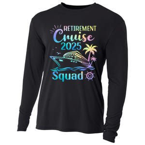 Funny Retirement Cruise 2025 Squad Tie Dye Retired Cruising Gift Cooling Performance Long Sleeve Crew