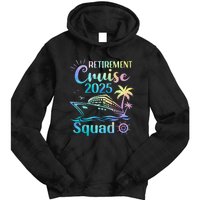 Funny Retirement Cruise 2025 Squad Tie Dye Retired Cruising Gift Tie Dye Hoodie