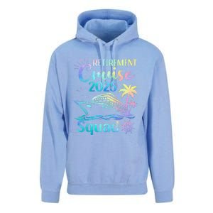 Funny Retirement Cruise 2025 Squad Tie Dye Retired Cruising Gift Unisex Surf Hoodie