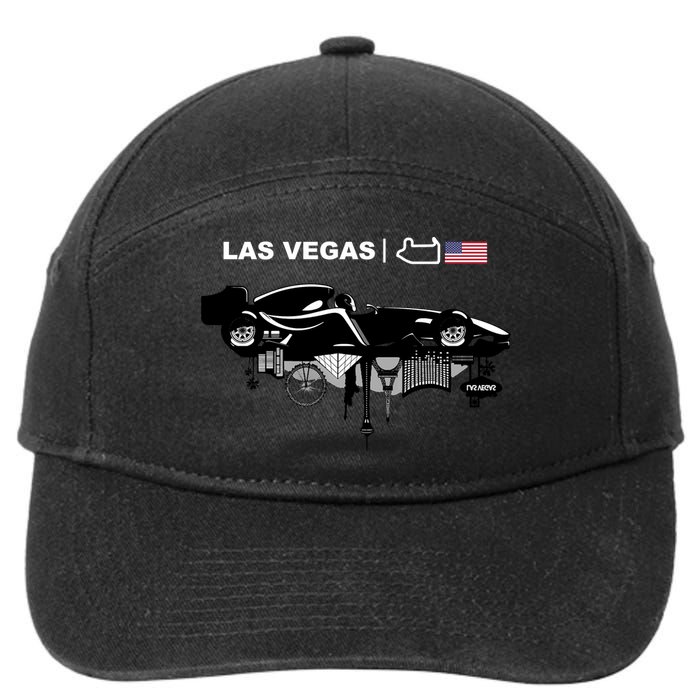 Formula Racing Car Las Vegas Circuit Usa 7-Panel Snapback Hat
