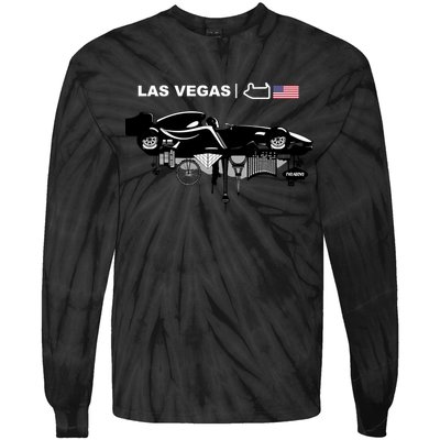 Formula Racing Car Las Vegas Circuit Usa Tie-Dye Long Sleeve Shirt