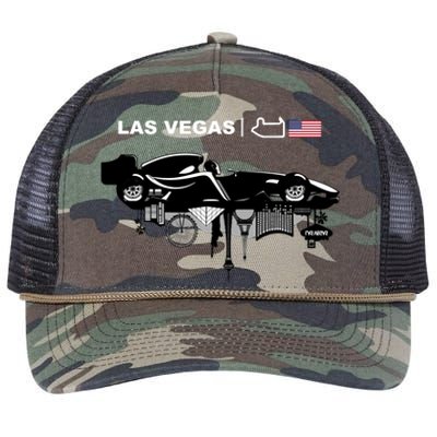 Formula Racing Car Las Vegas Circuit Usa Retro Rope Trucker Hat Cap