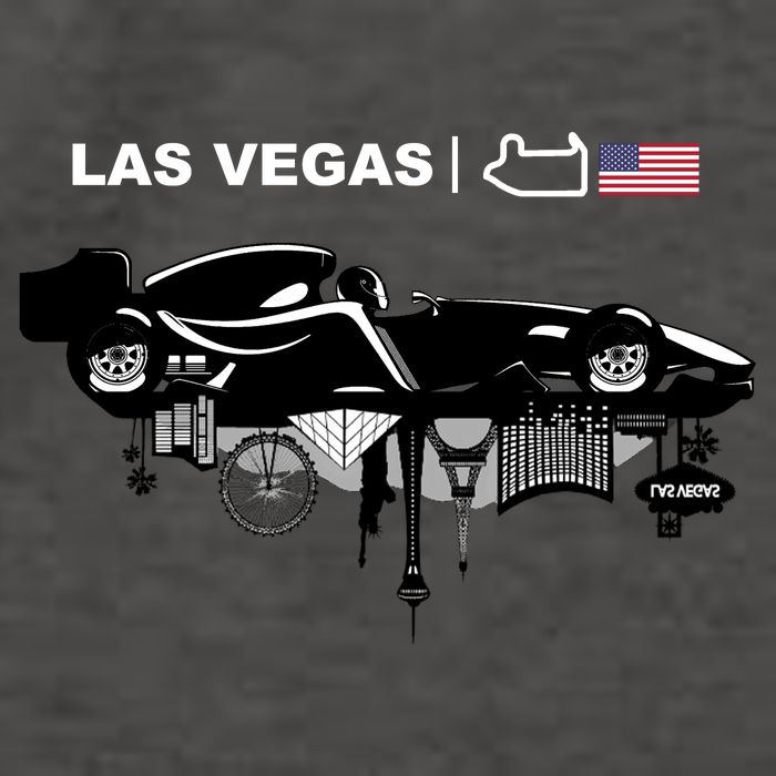Formula Racing Car Las Vegas Circuit Usa Vector Backpack