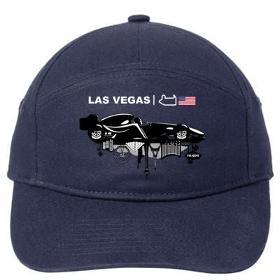 Formula Racing Car Las Vegas Circuit Usa 7-Panel Snapback Hat