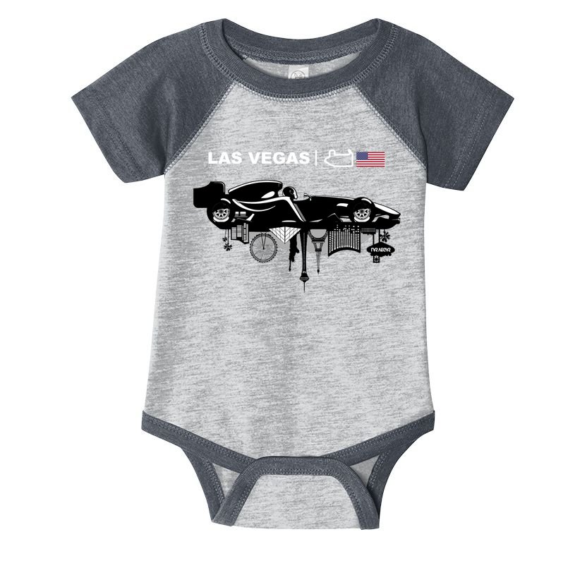 Formula Racing Car Las Vegas Circuit Usa Infant Baby Jersey Bodysuit
