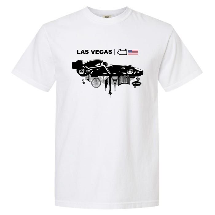 Formula Racing Car Las Vegas Circuit Usa Garment-Dyed Heavyweight T-Shirt