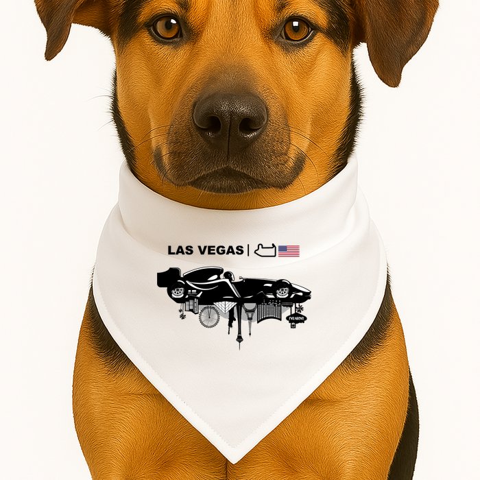 Formula Racing Car Las Vegas Circuit Usa USA-Made Doggie Bandana