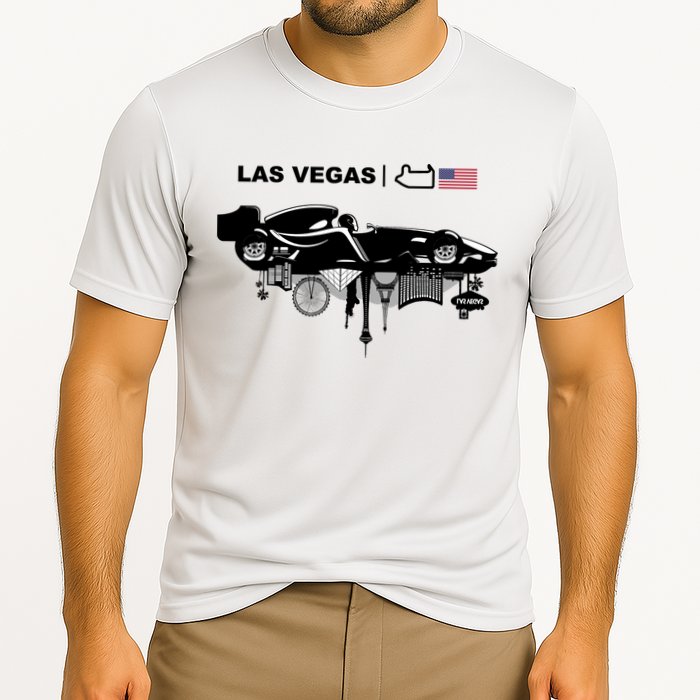 Formula Racing Car Las Vegas Circuit Usa Cooling Performance Crew T-Shirt