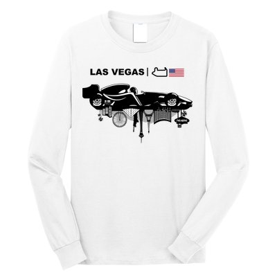 Formula Racing Car Las Vegas Circuit Usa Long Sleeve Shirt