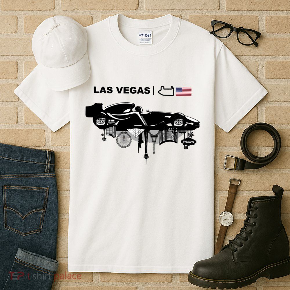 Formula Racing Car Las Vegas Circuit Usa Tall T-Shirt